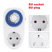 Interruptor de temporizador cíclico de 24 horas, temporizador de cocina, enchufe de salida, enchufe de sincronización Universal, temporizador mecánico, enchufe UE/EE. UU./Reino Unido