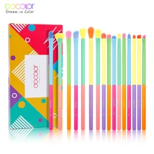 

Docolor Eye Makeup Brushes 16pcs Colorful Eyeshadow Makeup Brush Soft Synthetic Hair Eyebrow Blending Eyeliner Makeup Brush Set