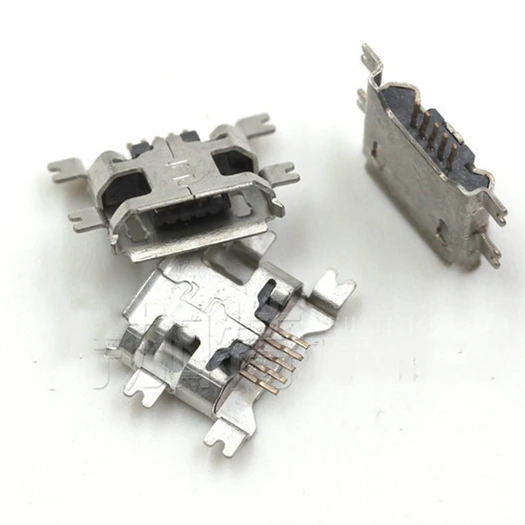 10 шт./лот MICRO USB женская плата Тонущая плата 1,27 мм с завивкой 5 футов Позолоченный патч USB