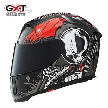 

GXT Helmet Motorcycle Full Face Moto Helmets Double Visor Racing Motocross Helmet Casco Modular Moto Helmet Motorbike Capacete