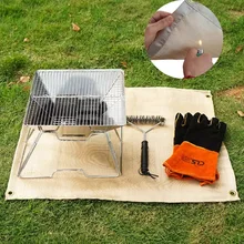Camping Fire Prevention Barbecue Cloth Flame Retardant Heat Insulation Safety Naturehike Outdoor Picnic Glass Fiber Tablecloth