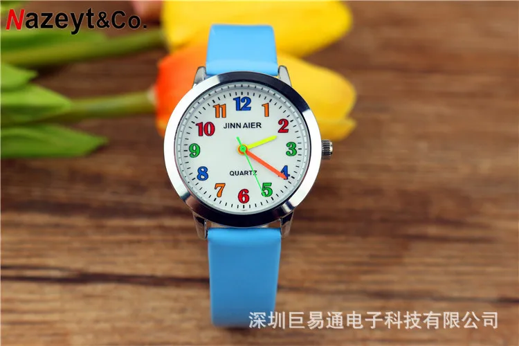 2024 girl cartoon needle watch children s simple cartoon unicorn leather belt quartz watch 2021 Popular children cartoon quartz watch primary and secondary students lovely color digital belt wrist watch