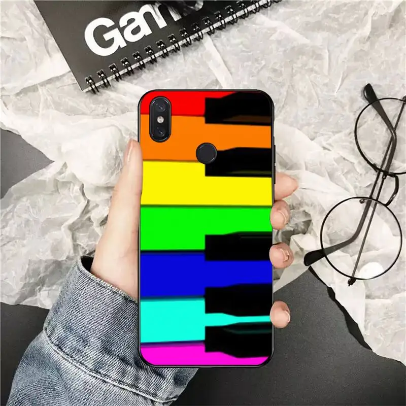 xiaomi leather case handle YNDFCNB Music piano keyboard Soft Phone Case Capa for Xiaomi Redmi 5 5Plus 6 6A 4X 7 7A 8 8A 9 Note 5 5A 6 7 8 8Pro 8T 9 best flip cover for xiaomi Cases For Xiaomi