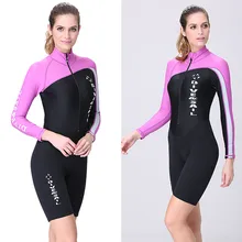 Scuba Piece Ice Diving Neoprene One Swim Sleeve Diving Suit 1.5mm Surfing Long Wetsuit Quality Elastic Women Fabric Silk Long Sl