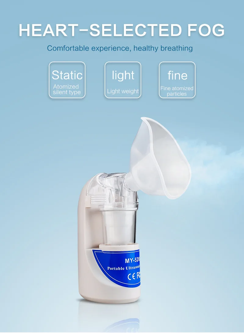 

Ultrasonic nebulizer 520A charging portable handheld atomizer CE FCC atomizer humidifier sprayer