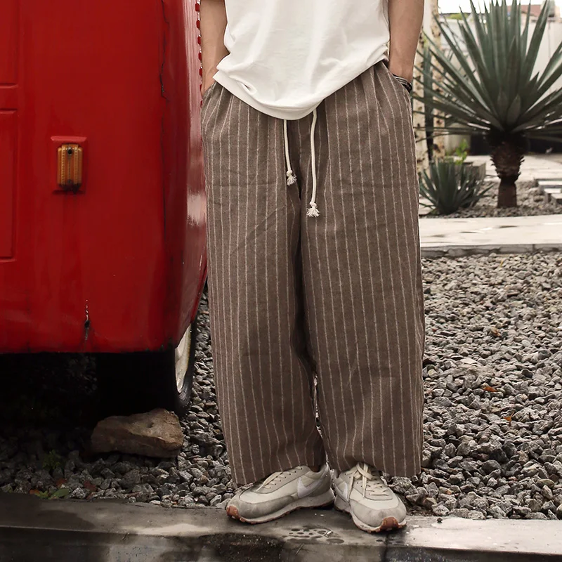 baggy striped trousers
