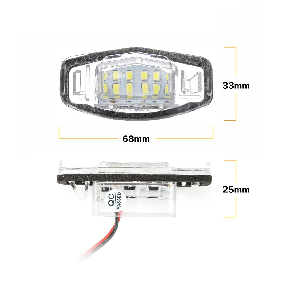 2шт 18 светодиодный номерной знак огни для Honda Accord Civic Odyssey City MK4 для Acura MDX DL RL TSX автомобильная лампа номерного знака