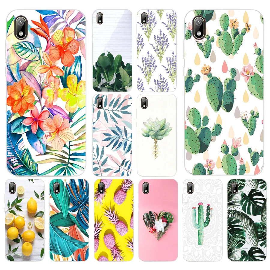 60 Foglie Di Banano Di Plantano Piante Cactus Custodia Protettiva In Silicone Tpu Custodia Protettiva Per Huawei Y5 Y6 Y7 Prime 2019 Custodia Morbida