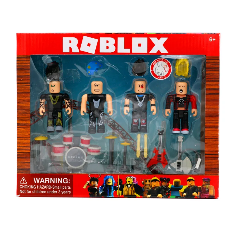 A ROBLOX, Панк рокеры, набор из 7 см ПВХ, набор кукол, игрушки для мальчиков, модели, фигурки для девочек, коллекция, рождественские подарки для детей - Цвет: A