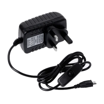 

5V 3A Power Adapter USB Charging Switch Button Cable For Raspberry Pi 3 Model B