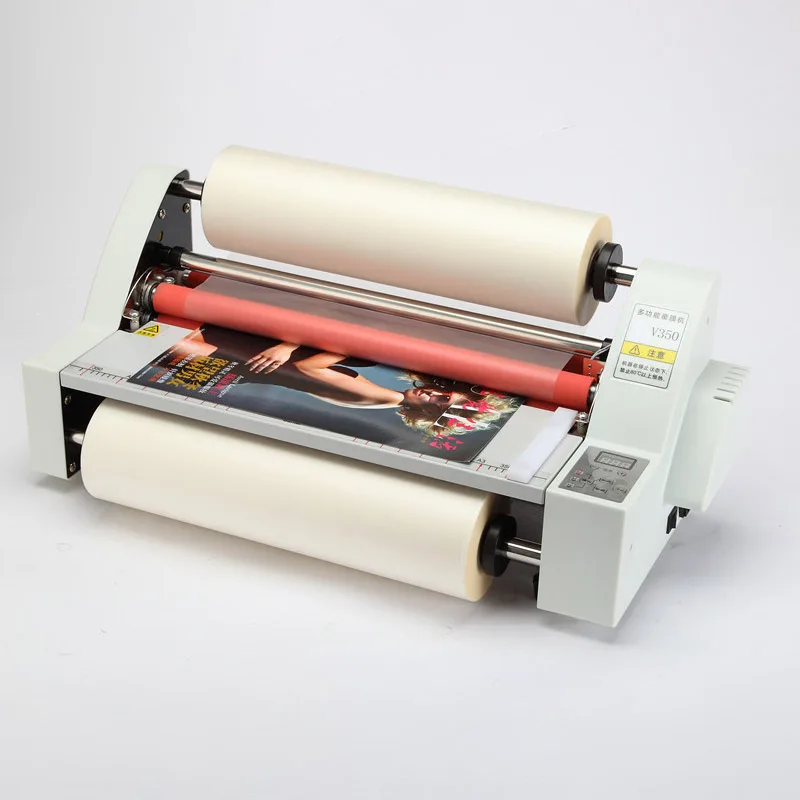 

V350 Automatic Laminating Machine, Plastic Machine 220V Hot And Cold Laminating Dual-Purpose Hot Roller Laminating Machine