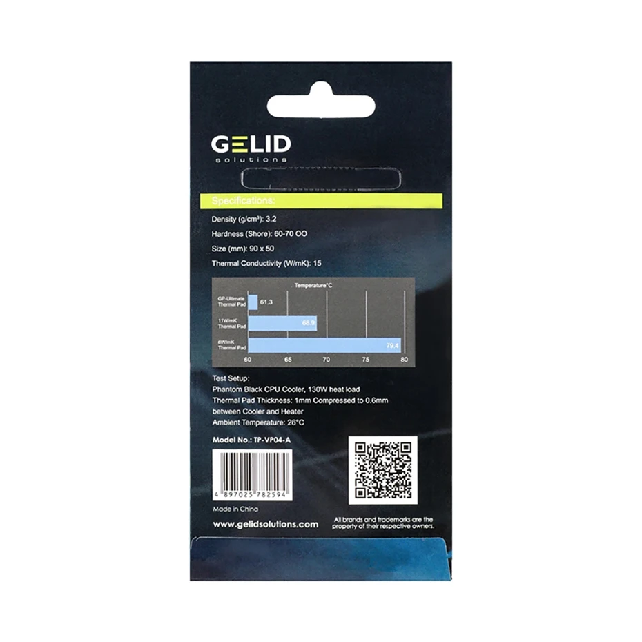 GELID-Almohadilla térmica GP-Ultimate, placa base de silicona, para grasa, disipación del calor, de tamaño múltiple, 15 W/MK, CPU/GPU