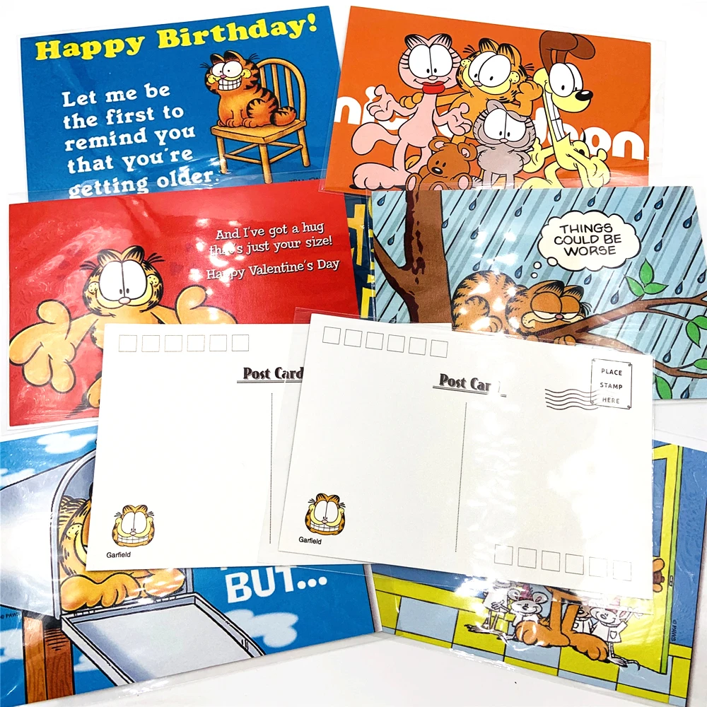 6 Pcs Set Anime Greeting Cards Garfield Birthday Valentine S Day Postcards Cartoon Card Office School Supplies 10x14cm Letter Paper Aliexpress 6 Pcs Set Anime Greeting Cards Garfield Birthday Valentine S Day Postcards Cartoon Card Office School Supplies 10x14cm Letter Paper Aliexpress