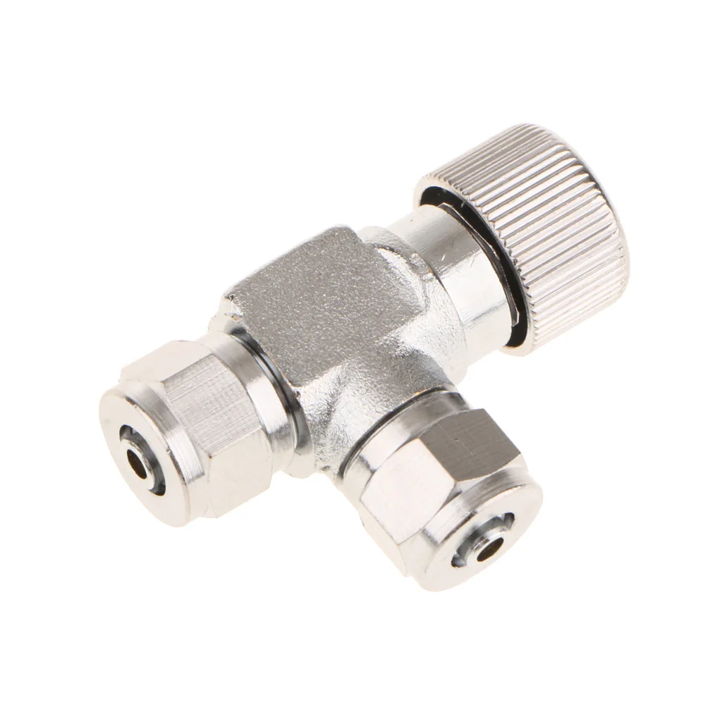 Two Way Aluminum Aquarium Precise CO2 Needle Adjustment Valve Co2 Regulator Adjusting Solenoid Valve