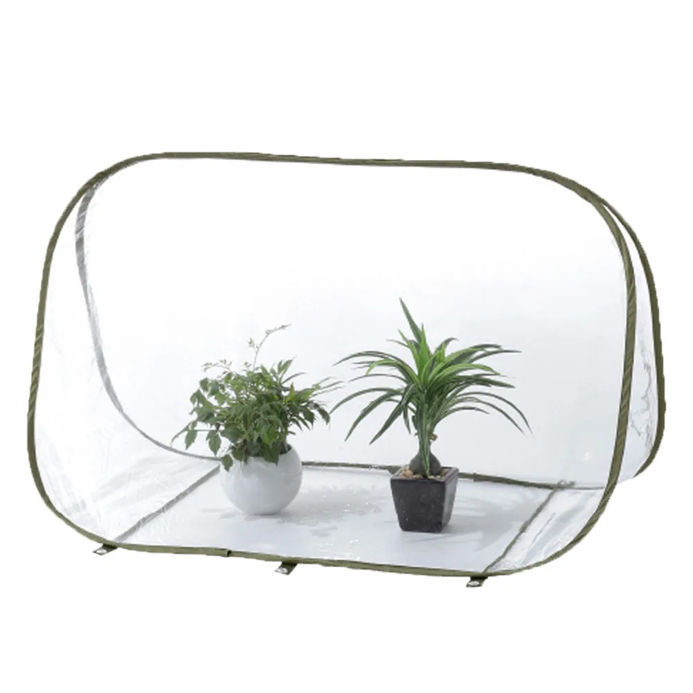 

Insect-proof Garden Transmitting Triangle Transparent Protective Growing Folding Vegetable Plant Greenhouse Cover Warm Mini