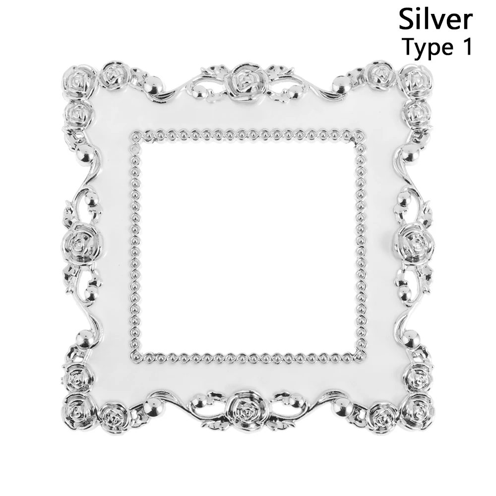 1Pc Elegant Rose Gold Silver Edge Light Switch Cover Resin Single Double Surround Socket Frame Wall Sticker Office Home Decor 