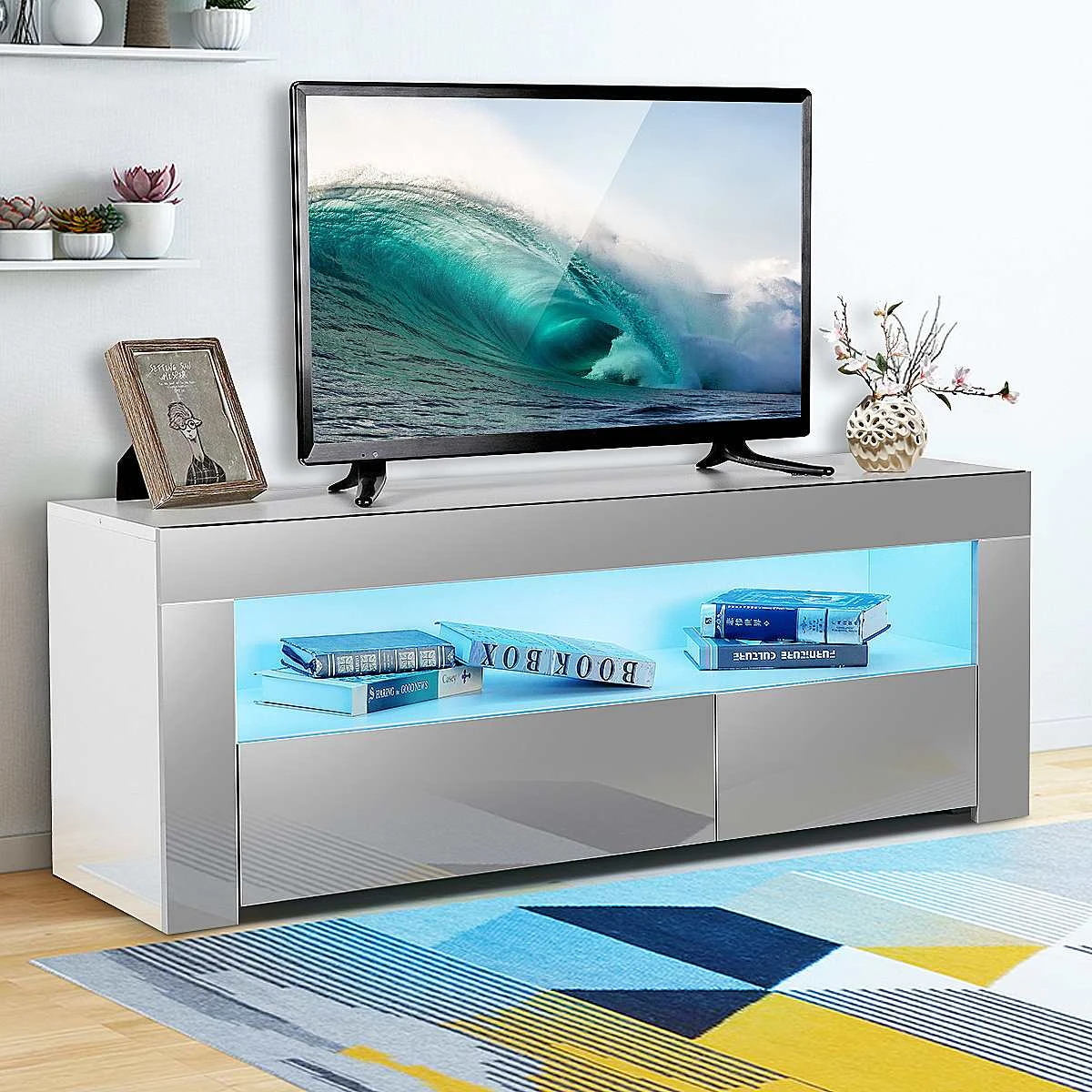 Soportes TV modernos de 47 pulgadas, Unidad de Soporte con cajones LED, de pie para televisión, sala de estar, mueble de almacenamiento para Monitor de TV|Soportes de TV| - AliExpress