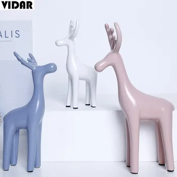 

VIDAR A Family of Three Deer Decorations Nordic Home Decoration Decorations Modern Porch Ceramic Reindeer Decorations
