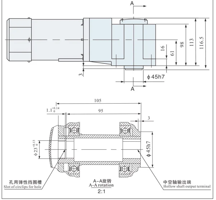 220V 25W right angle gear motor 90 degree angle Zhongshi speed motor 80type shaft 12mm+ speed governor