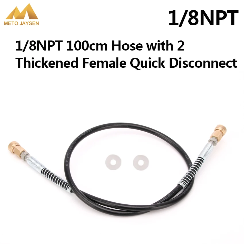 Paintball High Pressure Nylon Hose 1/8NPT Thread Male Female Plug 100cm Long with Spring Wrapped 4500psi 300bar | Спорт и