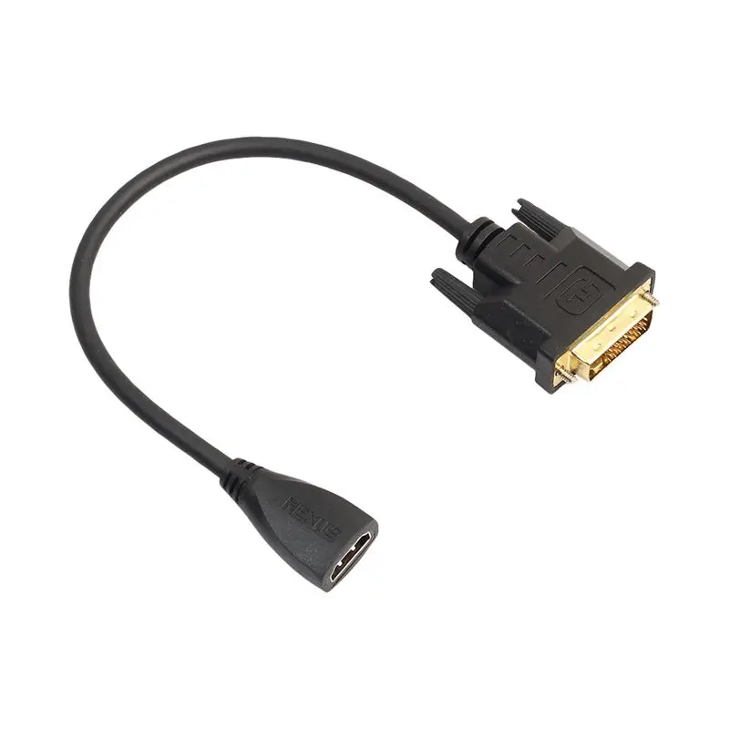 HDMI дви кабель, создание кабеля 30 см HDMI Женский к DVI(24+ 1) Мужской адаптер кабель, поддержка 1080 P, 3D, 0,15 М/черный
