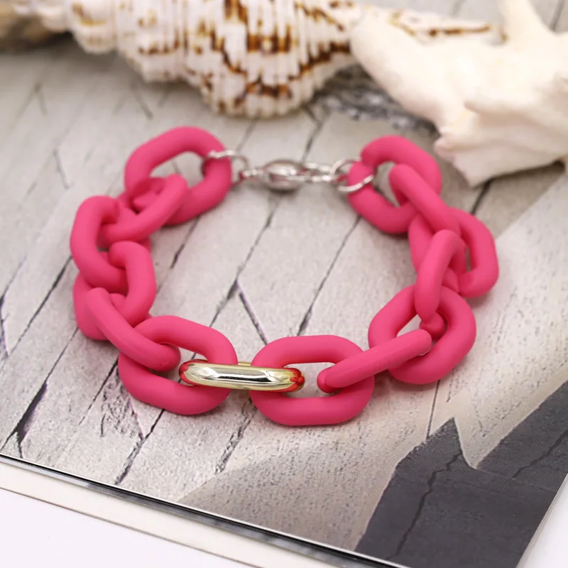 Beaded bracelet Bracelets for Women Colorful Acrylic Chain Bracelet Jewelry Gifts