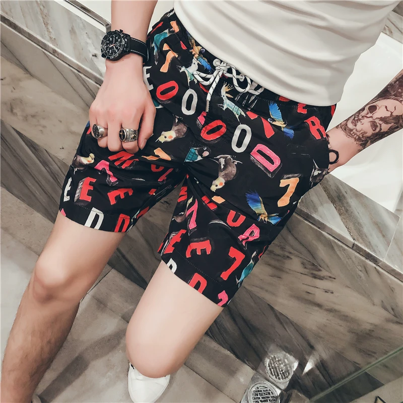 Masculino Mannelijke Bloem Onderbroek Vrije Tijd Fivepence Broek камуфляжные шорты Heren Korte Broek Mannen бермуды Masculina