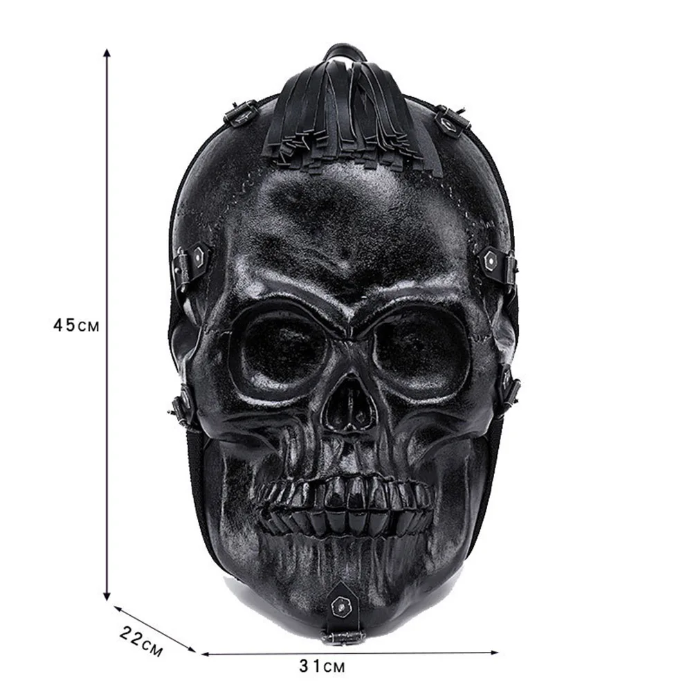 

Creative Halloween Backpacks Unisex Large Capacity 3D Skull Grimace Waterproof Shoulder Bag College Students Computer Bags