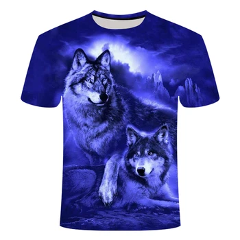 

2020 Flame Wolf printed 3D T shirts Men T-shirts New Harajuku Design Tops Tees Short Sleeve Shirt Summer Animal Drop ship