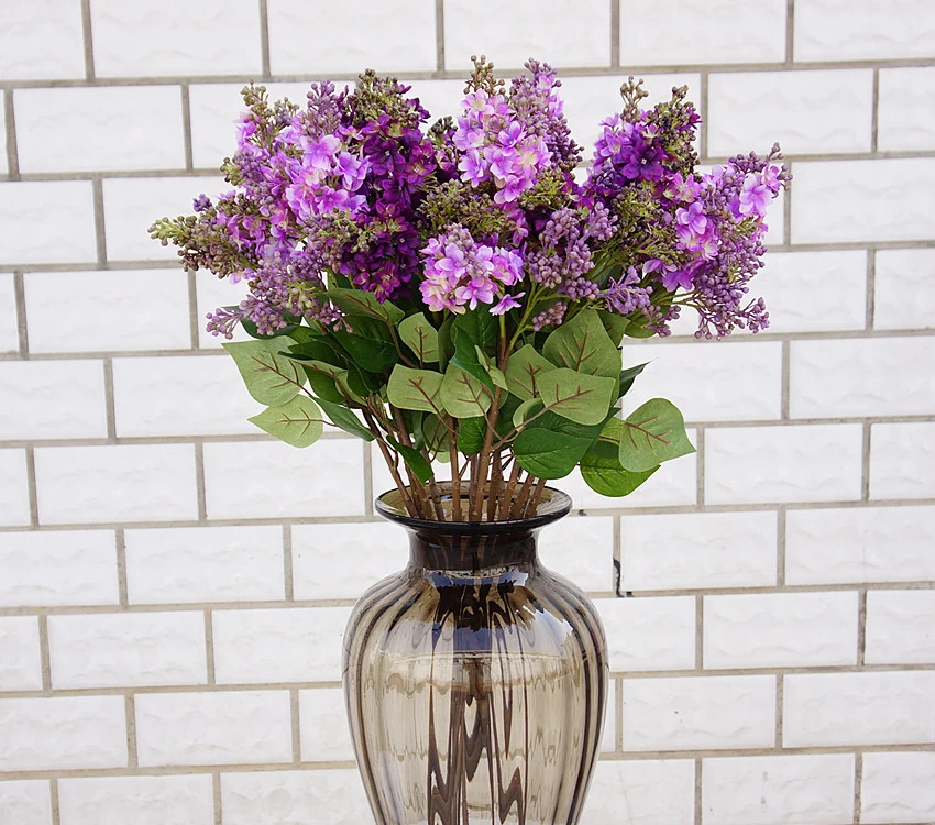 JAROWN Artificial Flowers Silk Lilac Fake Flowers Home Decoration Accessories Wedding Party Bride Bouquet DIY Material Flores (17)