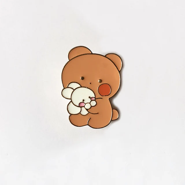 Fashion Enamel Pin Cartoon Animal Brooches For women Bear Lapel Pins Wholesale Badges Gift for Kids Girl A5