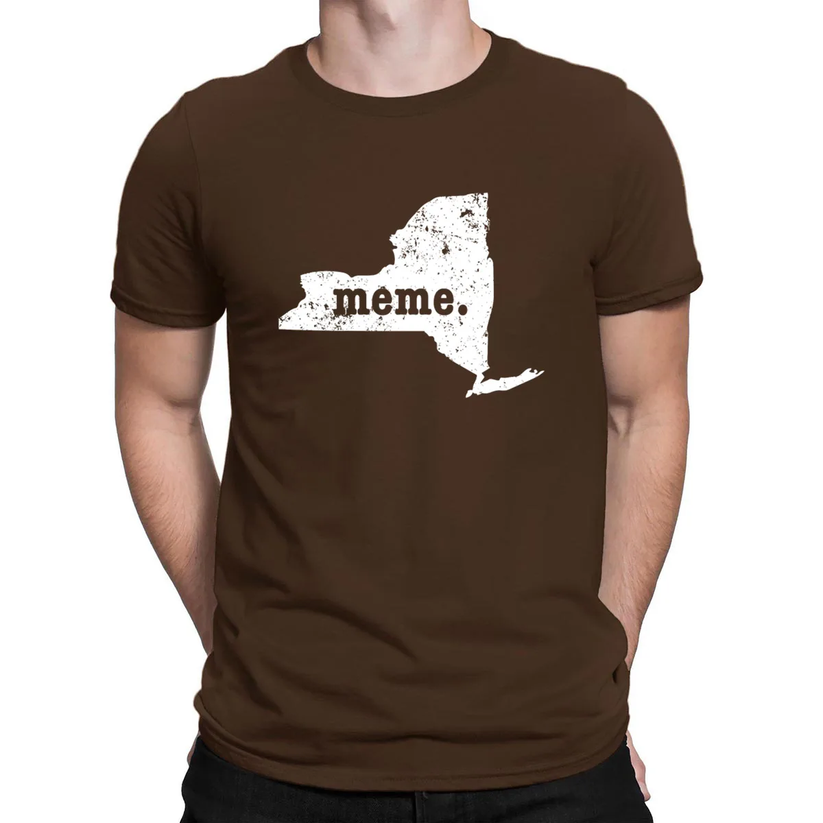 Лучшее Meme New York Mimi футболка Новое поступление Топ тройник Стандартный круглый воротник Мужская футболка сайт индивидуальность высокое качество
