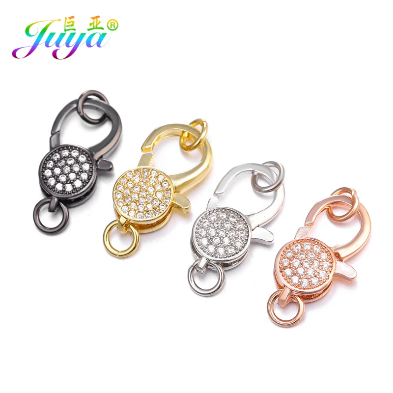 Juya DIY Ювелирные изделия с застежками поставки медный разъем застежки-крючки омаровый винт застежки для натуральных камней жемчуг ювелирных изделий