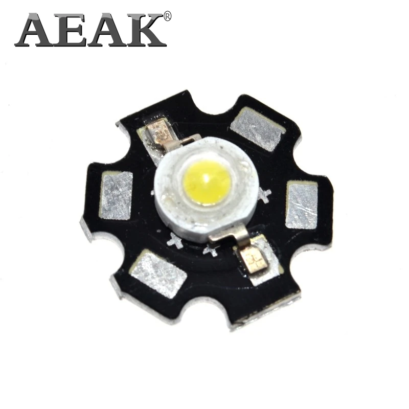 

AEAK 10PCS Real Original Epistar Chip 3W LED Bulb Diodes Lamp 220lm-240lm White LED Bulbs Light 20MM 700MA 3.2-3.4V