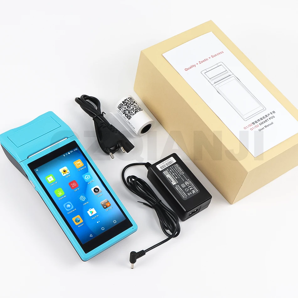 V1 Androis pos-терминал принтер PDA беспроводной Bluetooth и Wifi Android система с термопринтером Встроенный и сканер камеры