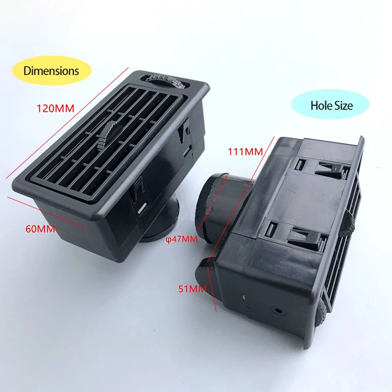 

Motorhomes Vents Manual Control Car Truck RV ATV Heat AC Air Exhaust Vent Dash Ventilation Outlet Caravan Accessories