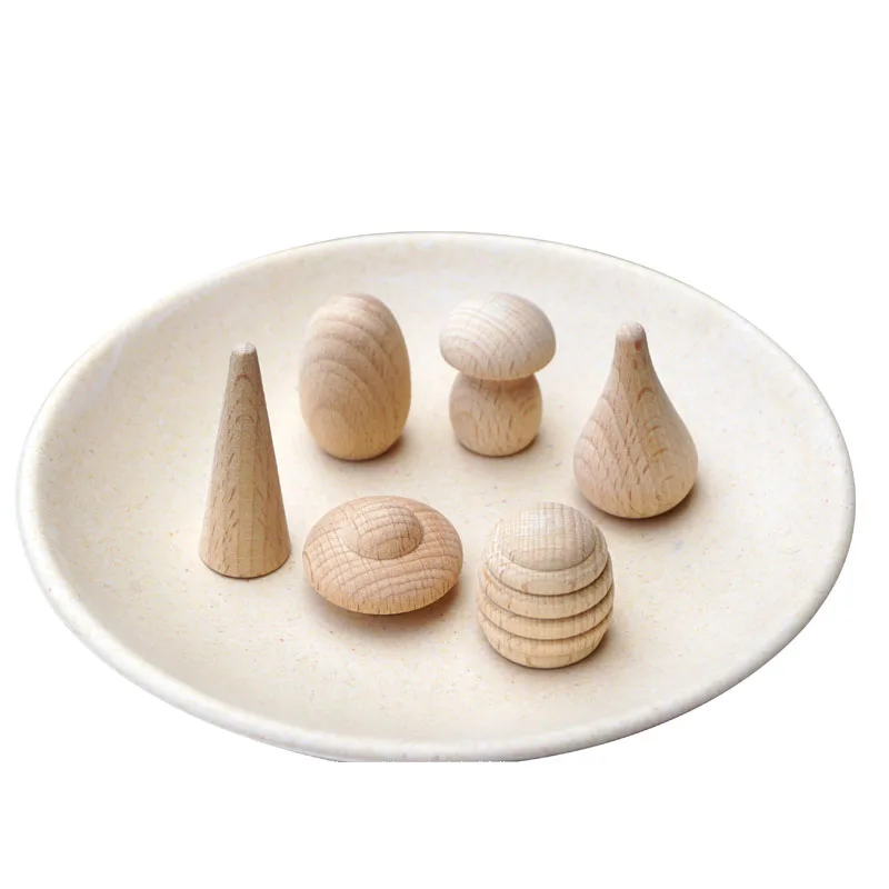 Dolls Painting Wooden-Trees Creative Handicraft Shrooms-Eggs DIY Mini 6pcs Beehives Droplets