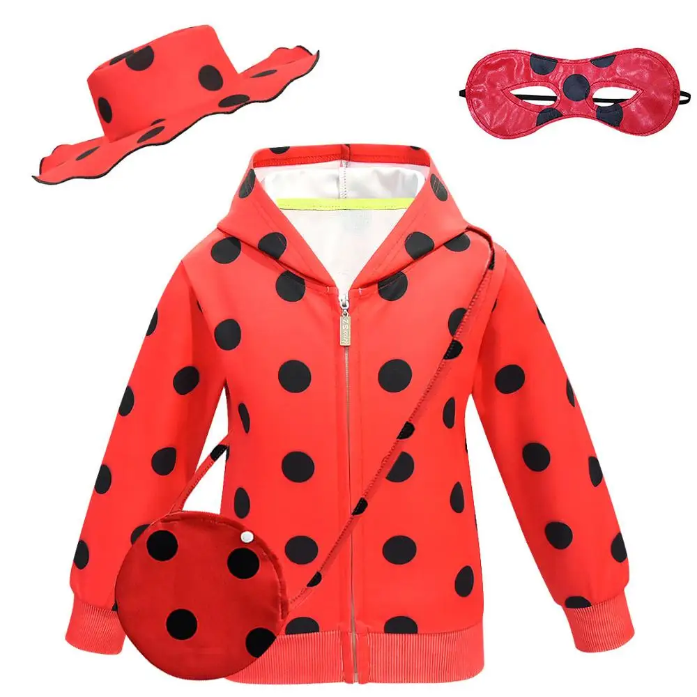 

Lady Bug Cosplay Girls Sweatshirts Modis Child Baby Hoodies Infantil Roupa Menina Moletom Kids Clothes Ladybug Moleton Costumes