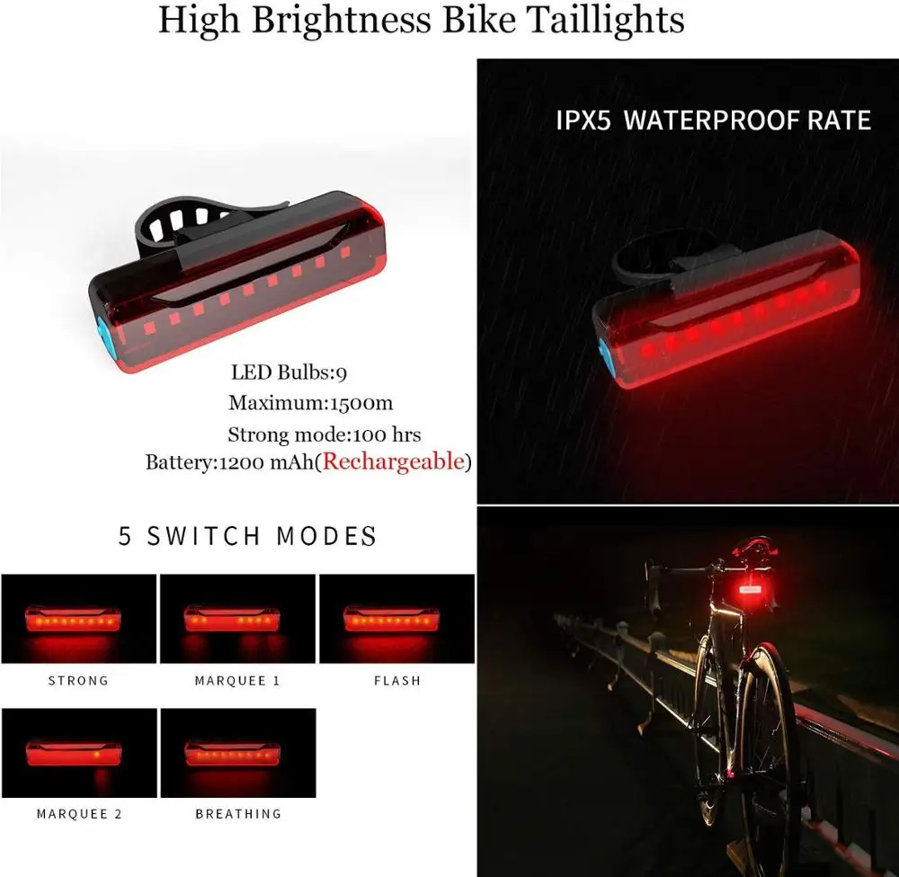 Bicycle Light 3*T6/L2 5200mAh Bike Light Built in USB Charge Powerfull Cycling Light Waterproof Bike Accessory as Power Bank