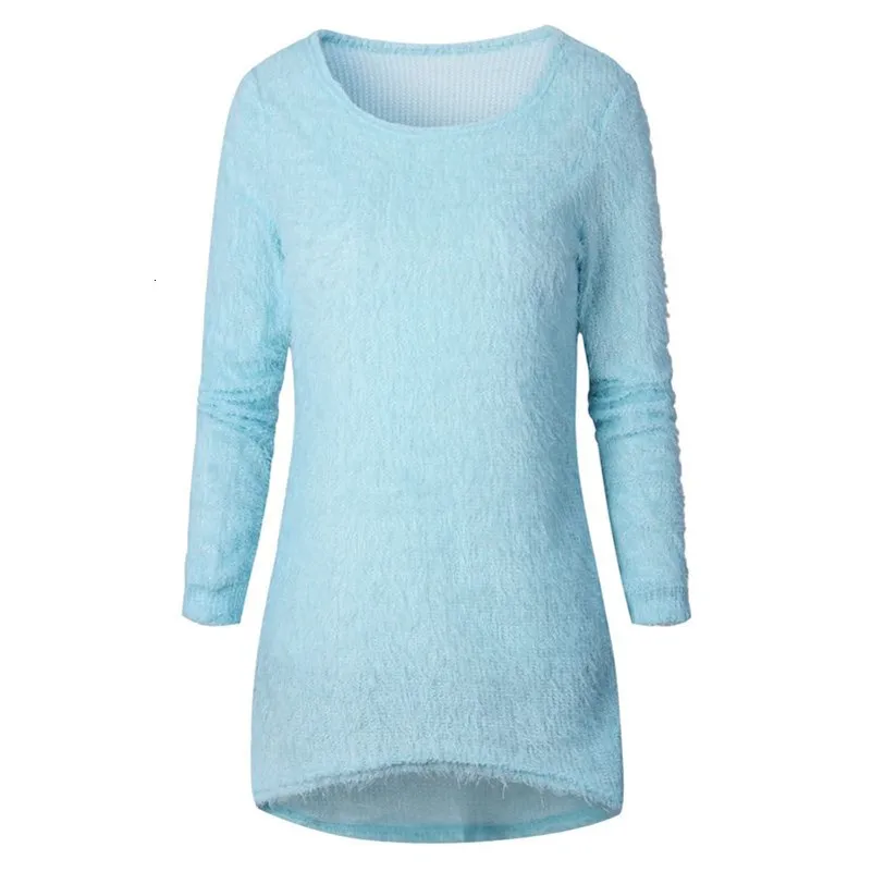 Pull Femme Hiver Nouveaute 2019 Sweater Women Plush Pullover Casual Long Sleeve Winter Female Solid Thick Cotton Knitted Sweater