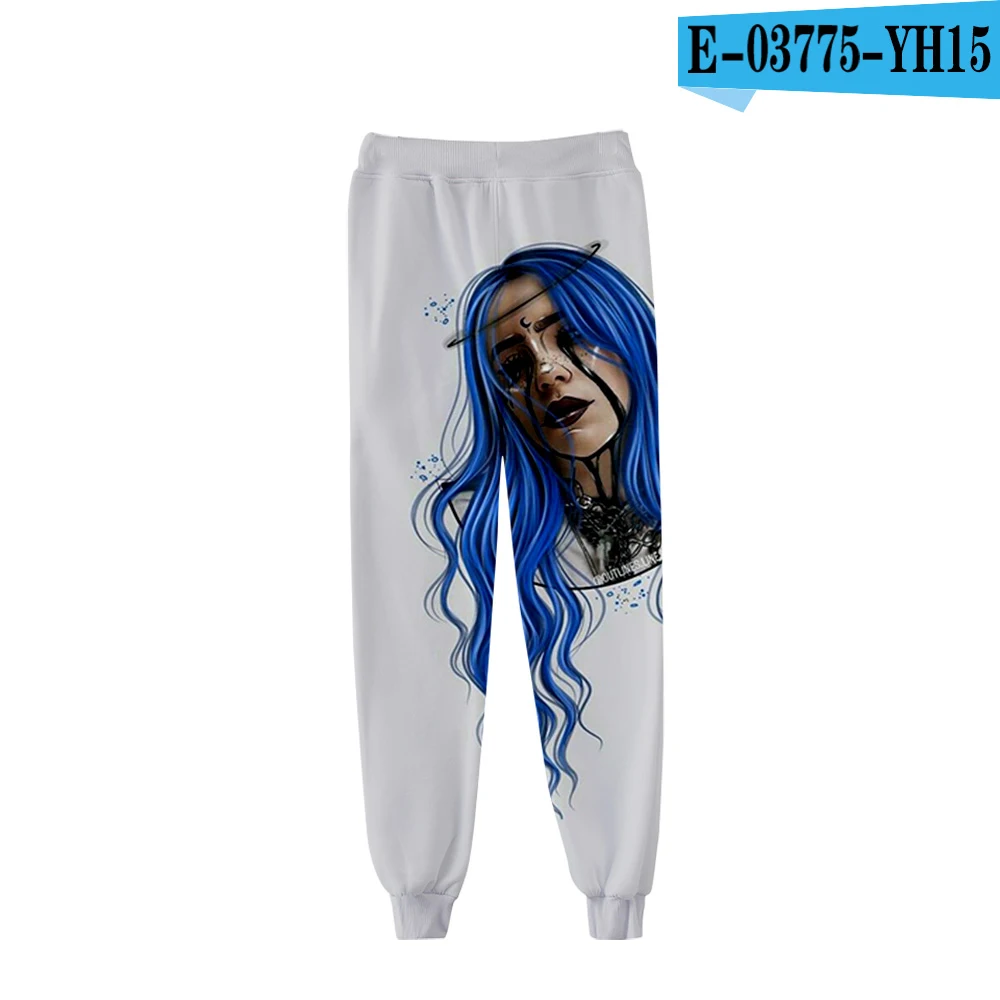 3D pants Популярные повседневные брюки Billie Eilish3D, мужские и женские модные новые осенние и зимние 3D комфортный для мальчиков и девочек белые спортивные штаны - Цвет: 3D pants