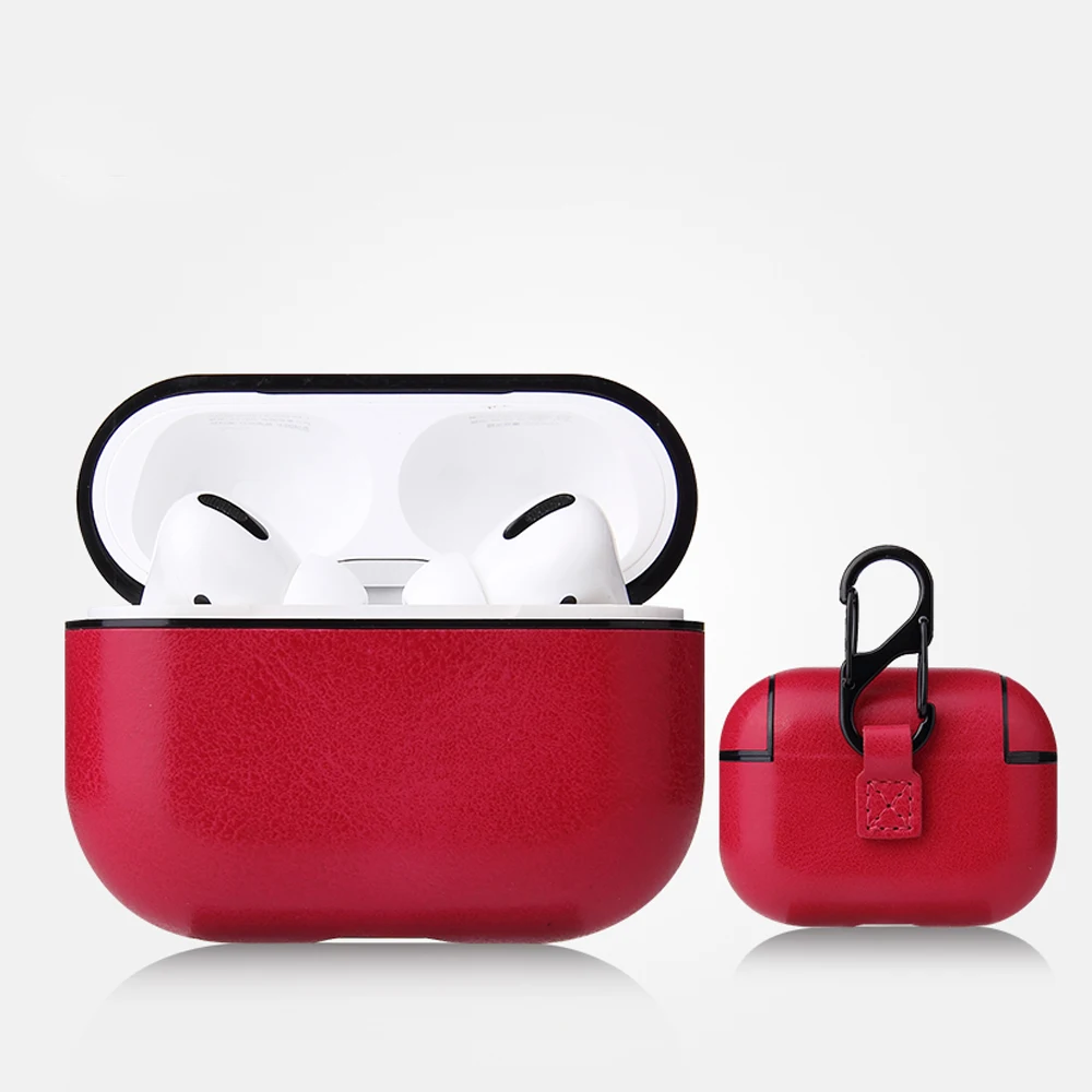 03 Кожаный чехол из искусственной кожи для Airpods Pro, чехол с рисунком Crazy Horse, противоударный защитный чехол для наушников Air Pod Pro, чехол - Цвет: 03