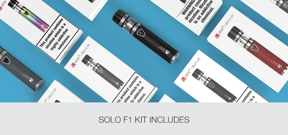 Великобритания Vaptio Vape ручка Solo F1 комплект встроенный аккумулятор 1650 мАч 2 мл бак 0,25 Ом двухъядерный светодиодный индикатор электронная сигарета