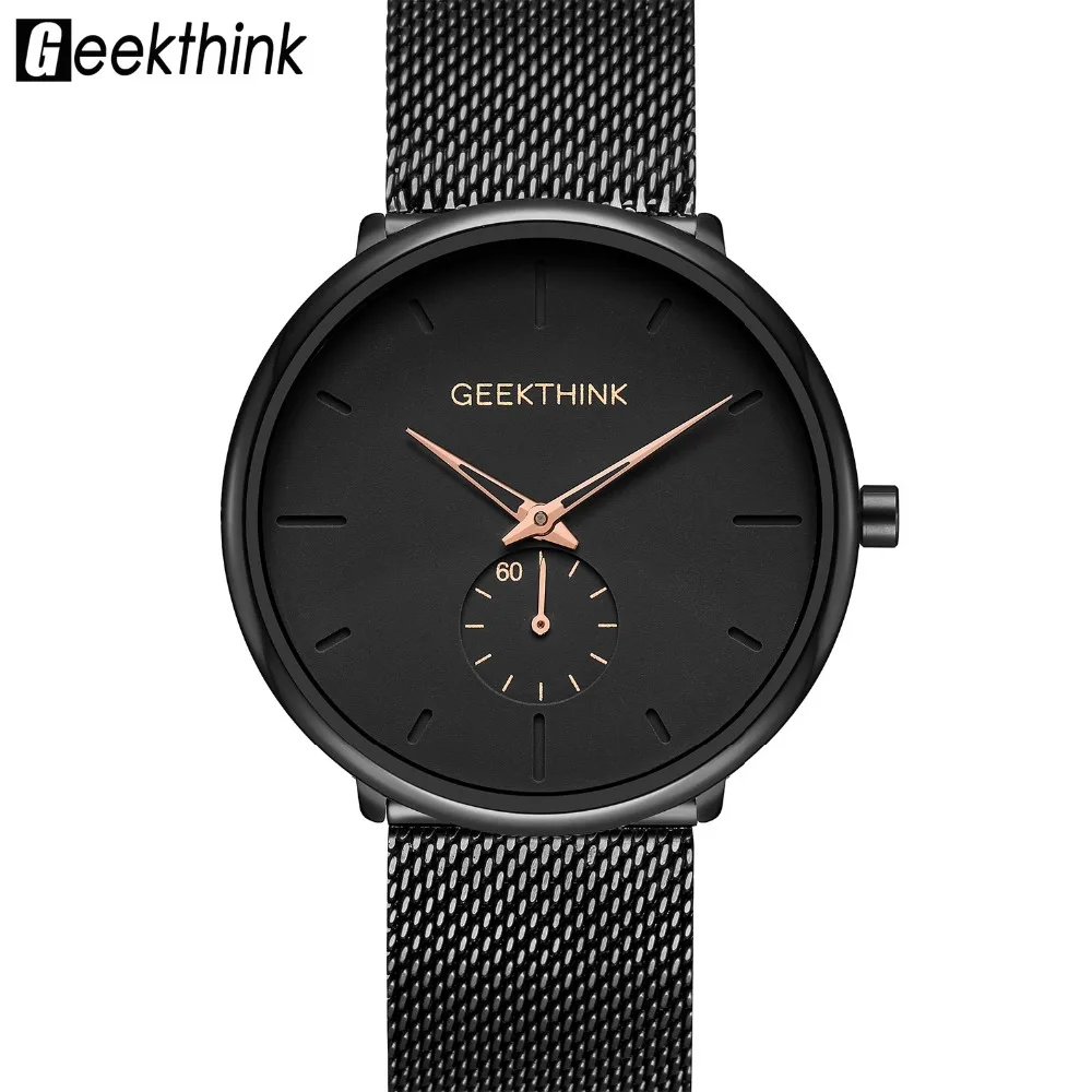 

Thin Watches Men Fashion Creative Black Stainless steel Quartz Simple Japan Analog Wristwatch Clock Male Relogios Masculino Hot