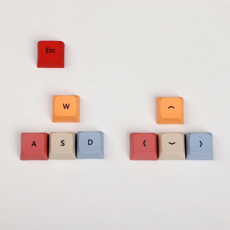 XDA профиль сублимации краски клавишные колпачки из ПБТ индивидуальность ESC ОСА клавиша направления механическая клавиатура Ключ Крышка для MX переключатели - Цвет: total 9 keys