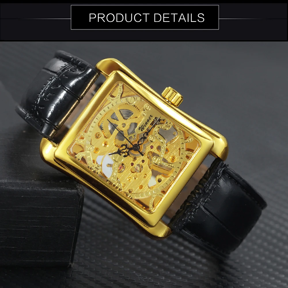 Часы наручные WINNER Мужские механические спортивные брендовые Роскошные модные с