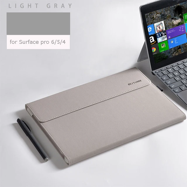 BESTCHOI защитный чехол для планшета, чехол для microsoft Surface Go, чехол 10 дюймов, трехслойный чехол с подставкой, однотонный, для женщин и мужчин, сумка для планшета для Сур - Цвет: Gray pro 6 5 4
