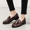Real Oxford Shoes Women Brown Leather Flats British Girls Street Shoes Ladies Derby Shoes College Loafers Women Solid Moccasins ► Photo 2/6
