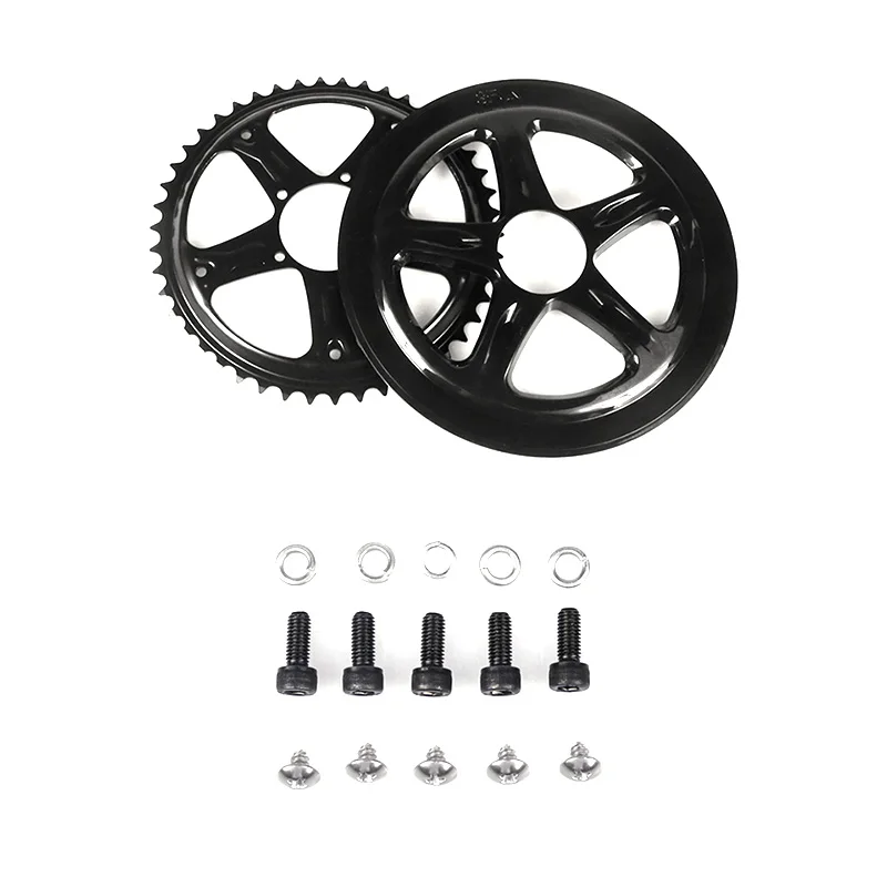 Для электровелосипеда Bafang BBS01/BBS02 Середина колеса цепи двигателя 44 T/46 T/48 T/52 T Середина привода цепи колеса крышка набор
