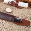 Handmade Genuine Leather Pencil Bag, Cowhide Fountain Pen Case Holder, Vintage Retro Style Accessories For Travel Journa ► Photo 3/6